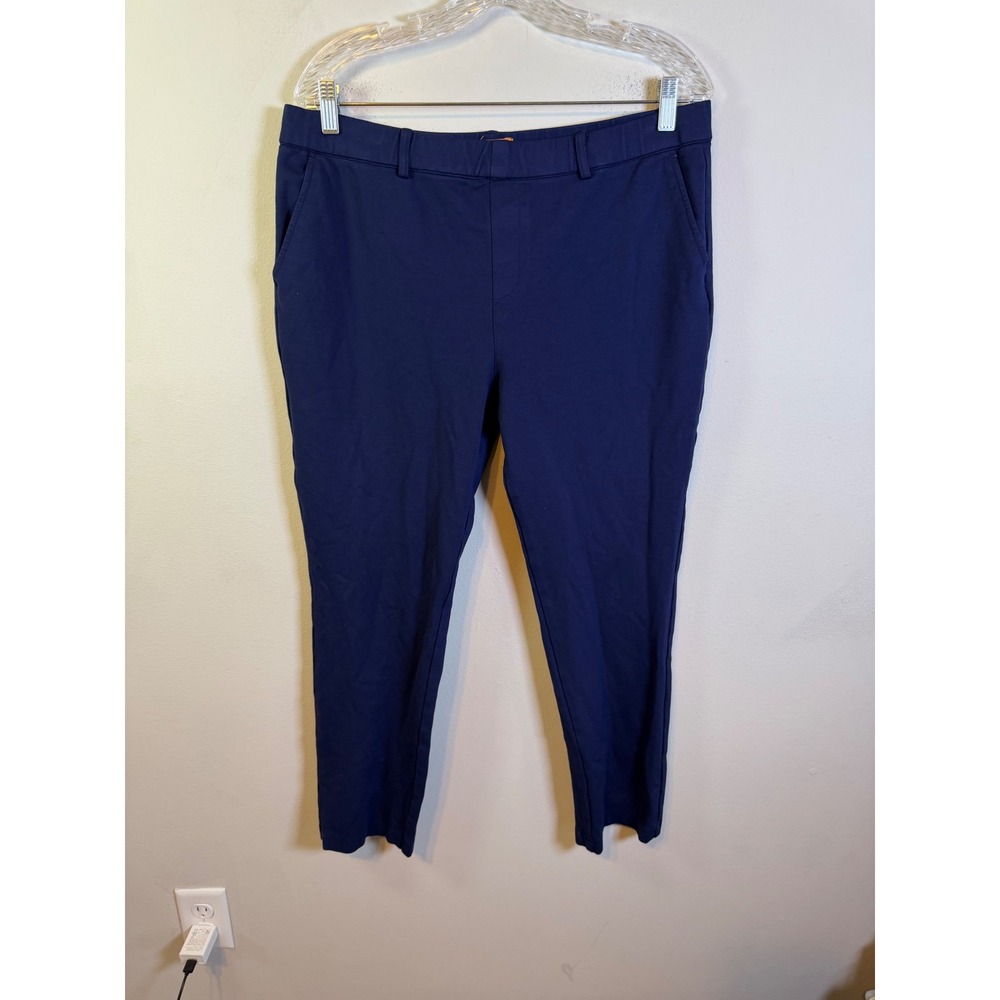 Mary Crafts Womens Dress Pants Stretch Ponte Navy Blue Size 20